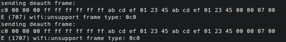 unsupported frame type